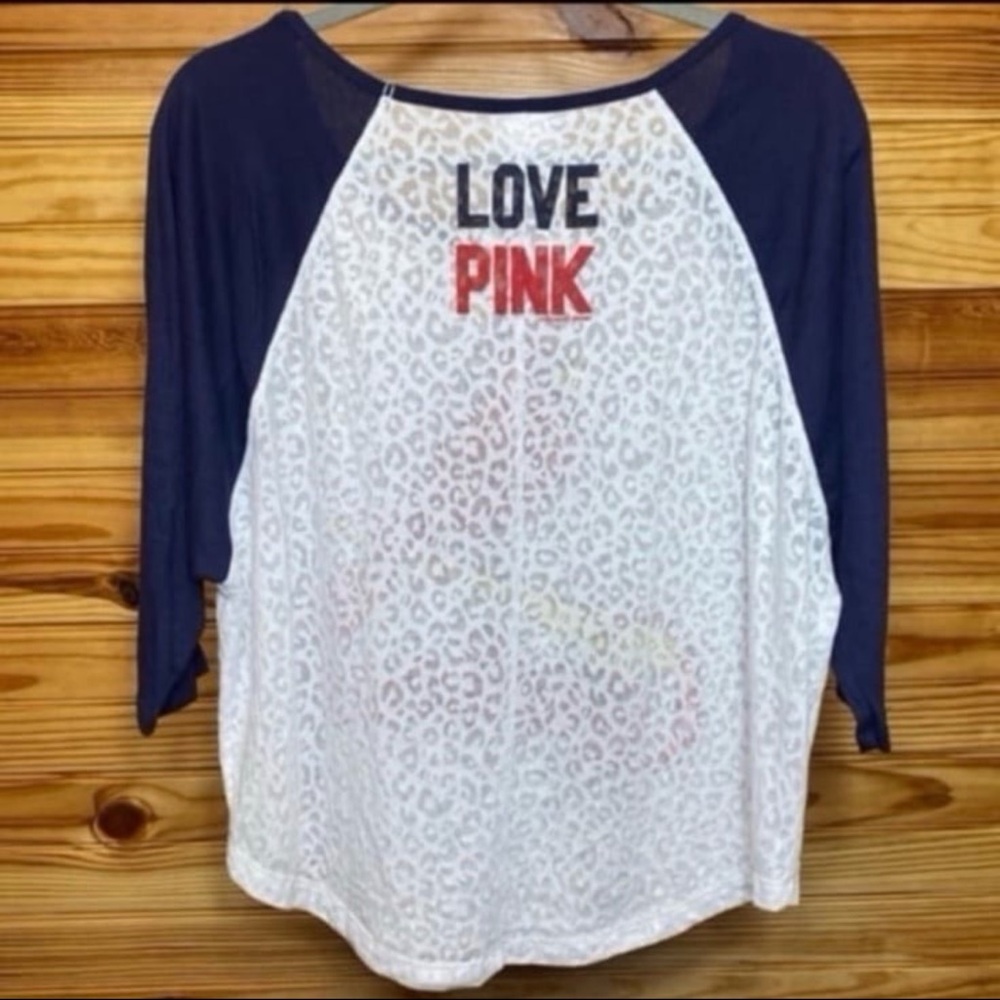 Victoria's Secret PINK x mlb cardinals limited edition leopard baseball tee NEW - Picture 5 of 5